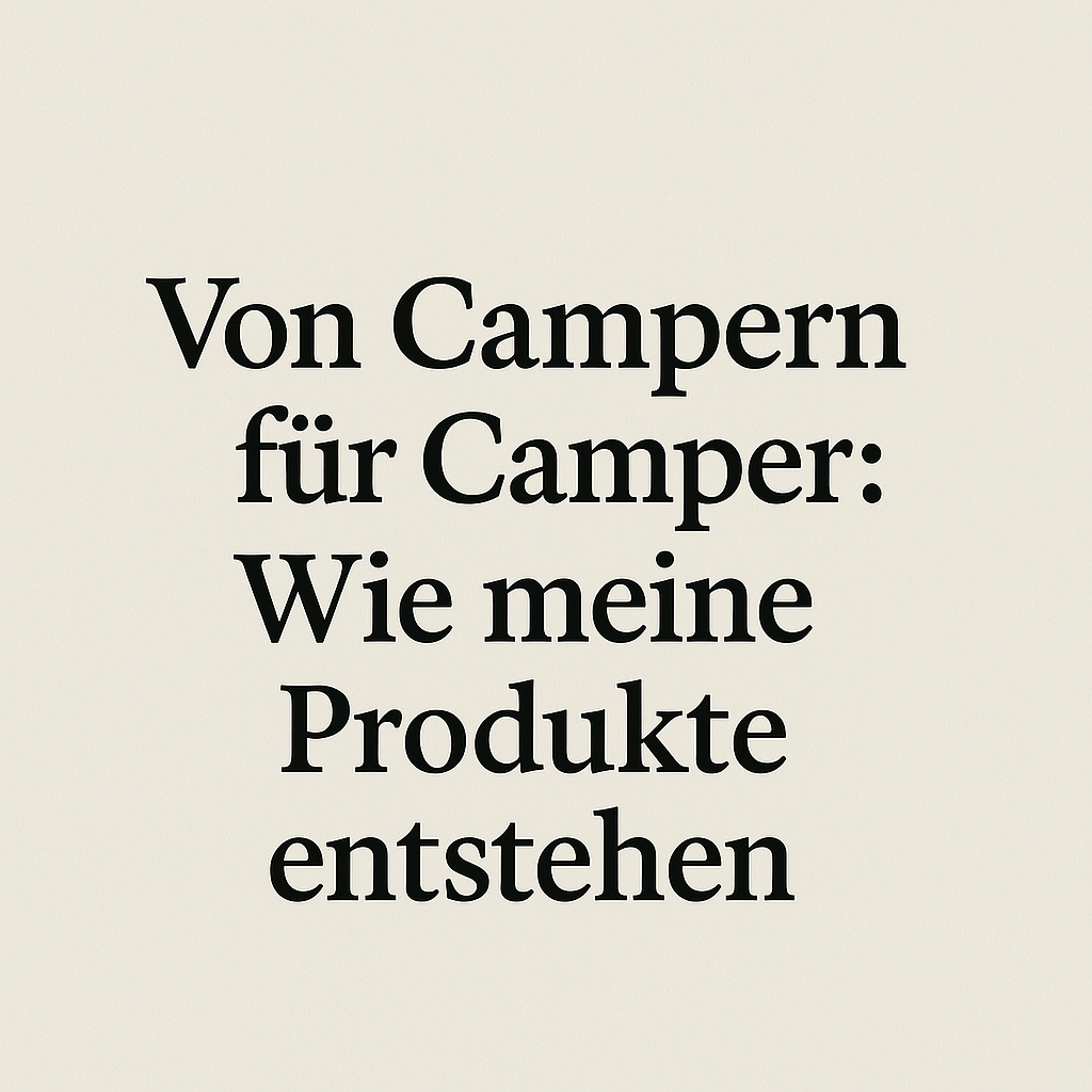 Von Campern für Camper: Wie meine Produkte entstehen