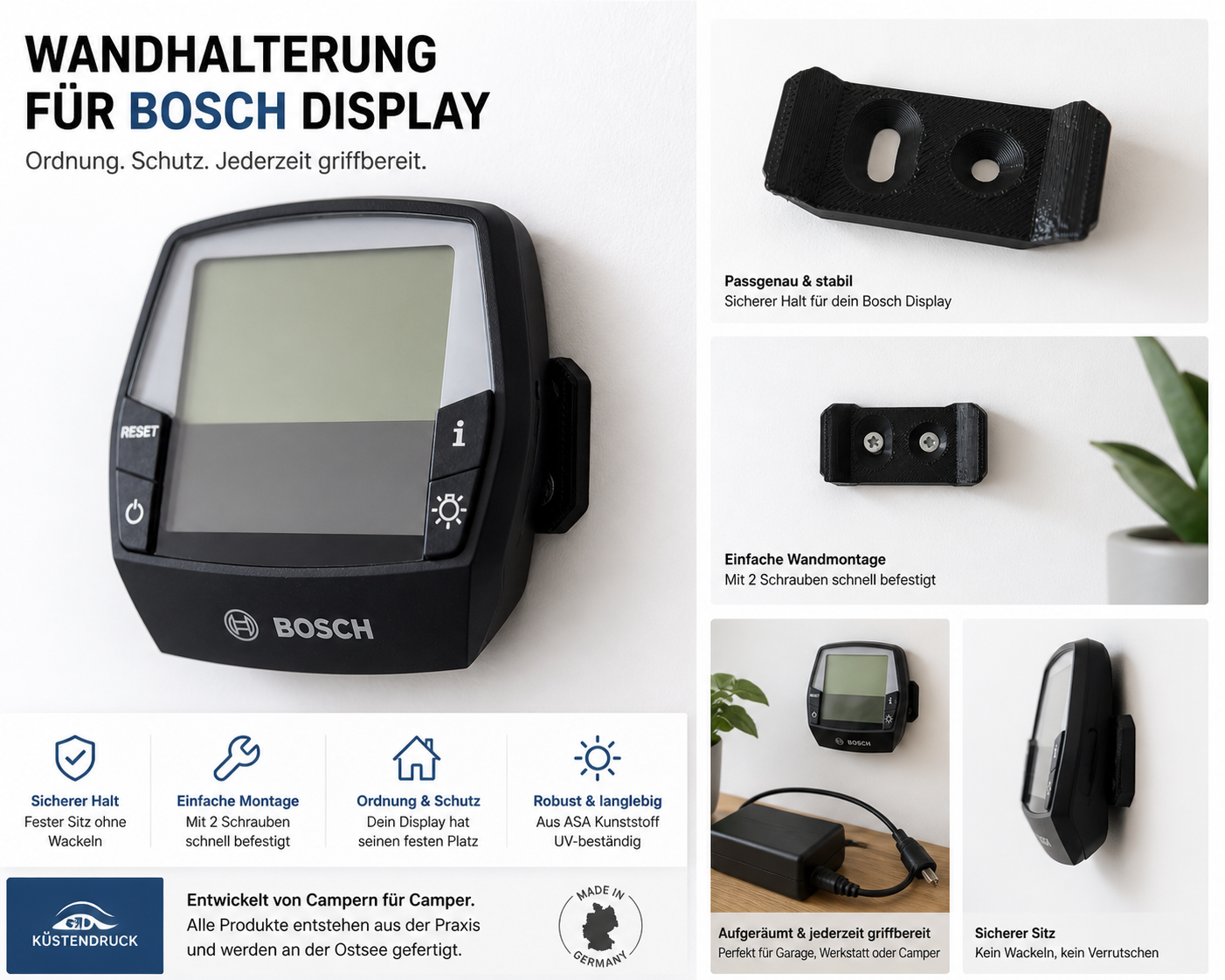 Wandhalterung für Bosch Intuvia Performance Display