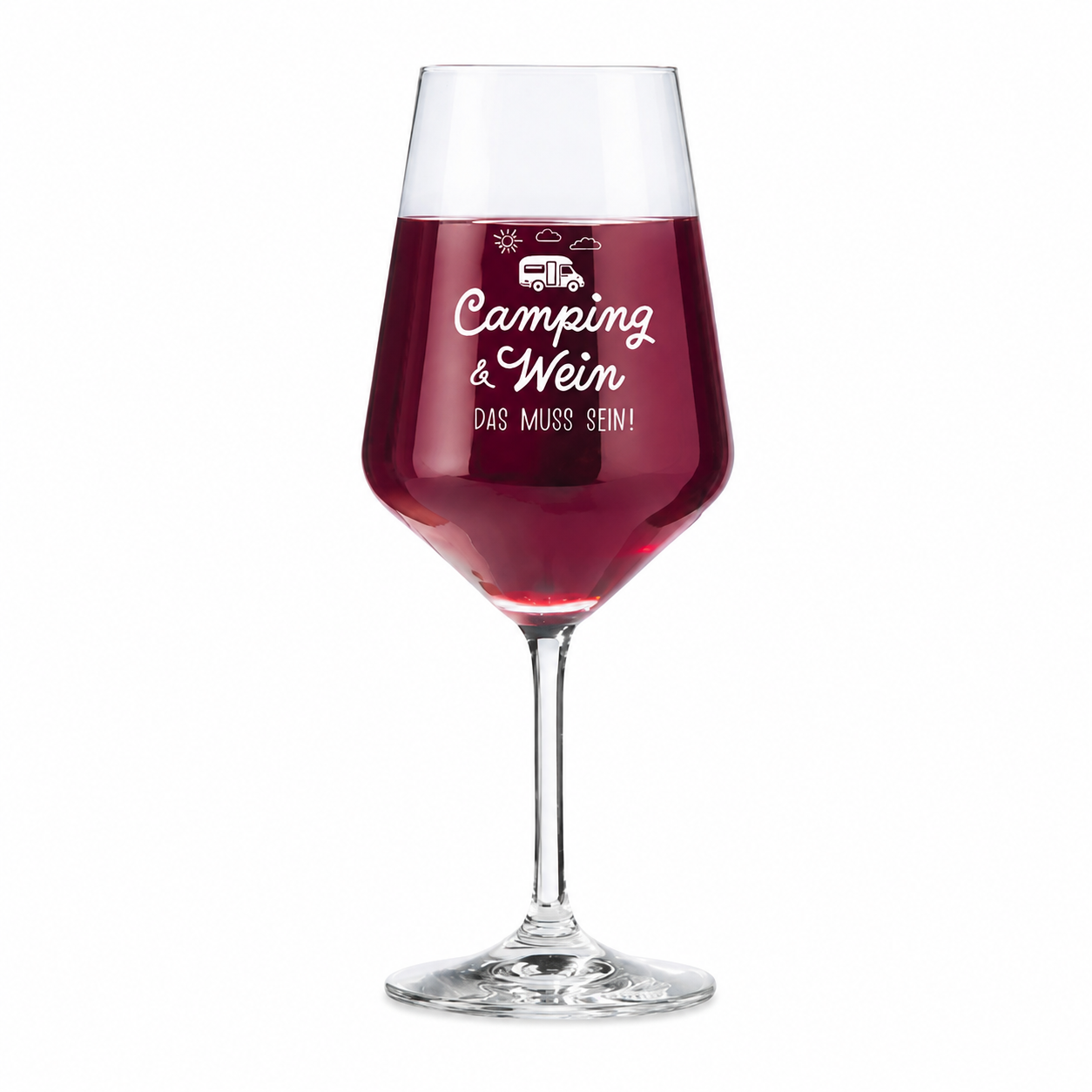 Camping Weinglas „Camping & Wein“ 530 ml