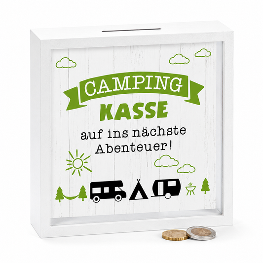 Camping Spardose „Camping Kasse“ aus MDF