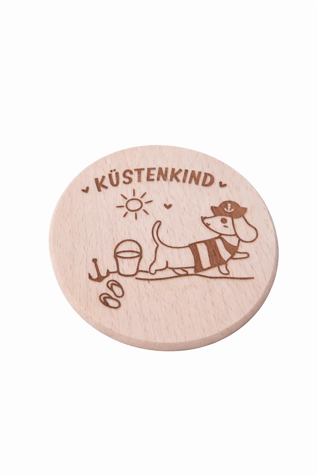 Holz Untersetzer mit Maritimen Gravuren